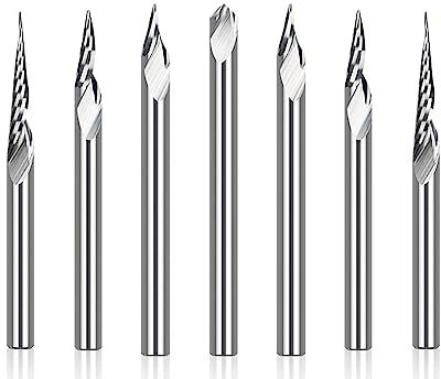 Punta for incisione PCB 3,175 mm Punte for intaglio a forma di V con gambo 10-90 gradi Punta for fresa CNC in metallo duro con punta 0,1 0,2 0,3 mm Fresa 3D(4mmx60Dx0.1)