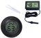 2 Pieces Reptile Thermometer,2-in-1 Embedded Vivarium Thermometer,Round Hygrometer with Tweezers,for Jumping Spider,Leopard Gecko,Hermit Crab,Gecko,Snake