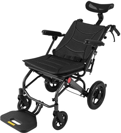 Liege Rollstuhl Mobilitätsrollstühle Transport-Rollstuhl Reclining Wheelchair Faltbar Leicht Mit Schiebehilfe