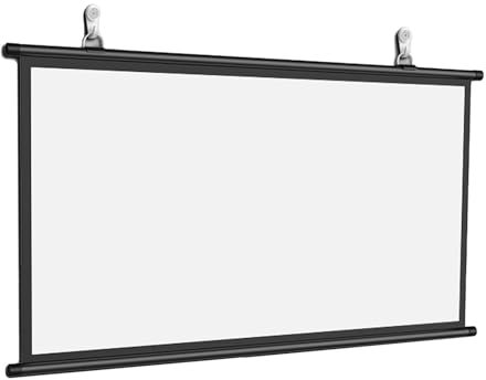 Portable Manual Pull Down Projector Screen - Anti-light Indoor Wall Mount HD Projection Screen for Home Cinema, Office, Movies, TV, and Gaming