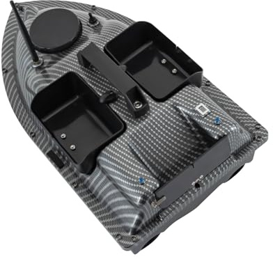 HPDTZ Angelköder Boot mit Echolot und GPS für Futterboot Angeln und Camping bis 600m Reichweite RC Boot für Präzises Fischköder Setzen (Grau)
