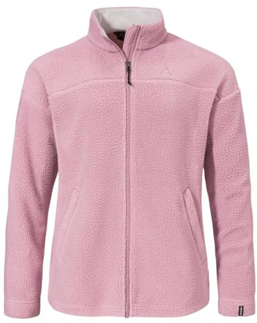 Schöffel Damen CIRC Fleece Jk Style Purga WMS, kreislauffähige Fleecejacke aus kuscheligem Sherpa Fleece, wärmende, schnell trocknende Outdoor Jacke mit fast 100% Recyclingfähigkeit