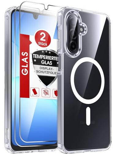 LeYi Nie Vergilbung HD Klar Hülle für Samsung Galaxy A17 4G / 5G mit Magsafe Case A 17 Handyhülle für 2X Panzerglas Magnetisch Schutzhülle [Militärischer Schutz] Stoßfest 256gb Phone Transparent