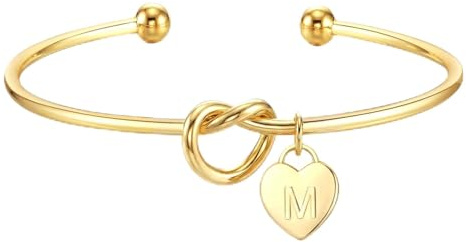 ZOERAY Knoten Armband Damen Gold Silber 925 Armbänder mit Buchstaben Herz