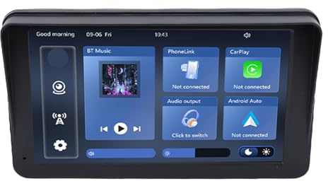 Keenso Autoradio da 7 Pollici, Touchscreen IPS, Altoparlanti Integrati, Bluetooth 5.4, Ideale per Smartphone Nei Veicoli