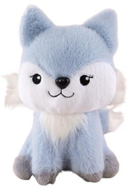 JORCEDI Fuchs Kuscheltier, Fuchs Plüschtier, Super Weiches Plüschtier, Flauschiger Stofftier zum Spielen & Kuscheln, Geschenke für Jungen Mädchen Erwachsene (40cm,Grau)