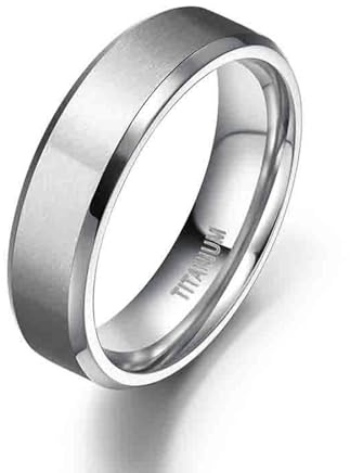 RDSGYZ Hochzeit Ringe Damen Herren Titan, Partner Ring Einzeln 4MM 6MM 8MM 10MM Matt Bandring Eheringe Trauringe Silber für Unisex