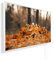 Infrarotheizung mit Bild – Herbst Bildmotive – TÜV SÜD - 1200 Watt Bildheizung - Weißer Rahmen (03. Hund im Laub)