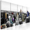 decomonkey Bilder New York 225x90 cm 5 Teilig Leinwandbilder Bild auf Leinwand Wandbild Kunstdruck Wanddeko Wand Wohnzimmer Wanddekoration Deko Stadt Panorama Skyline