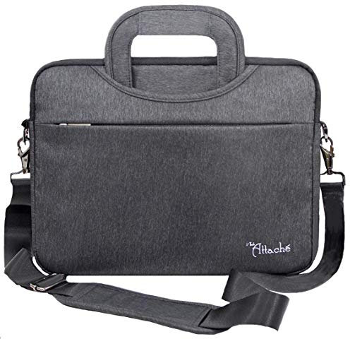 i-Tech Attaché 13 inch Laptop Shoulder Bag Shockproof Waterproof Messenger Bag for iPad and 13.3 inch Laptops grey Size: 1-Bag-Prime