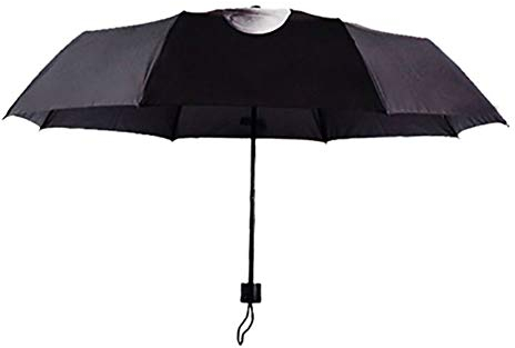 WASD Taschenschirm Creative Cool Mittelfinger Regenschirm Schatten, Winddicht Mode Regenschirm Outdoor Reise,Black