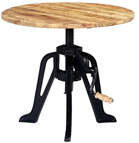 vidaXL Beistelltisch 60×(46-63) cm Massivholz Mango und Gusseisen