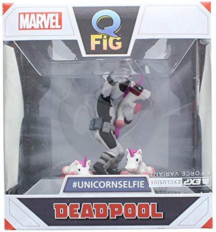Marvel 3.5 Inch Q-Fig Mini Figure | X-Force Deadpool Unicorn Selfie