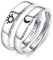 Beydodo Trauringe Silber 925 Paarpreis mit Gravur I Love You, Verlobungsringe Mood Sonne Paar Ringe Verstellbar
