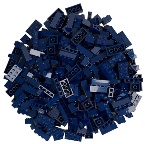 Q-Bricks Classic Bausteine-Box | 300 STK. Grundbausteine in 5 Formen | Farbe: Sapphire Blue | Verpackt in Einer wiederverwendbaren Box | 100% kompatibel | Hergestellt in der EU