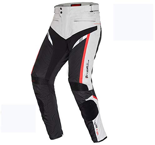 YFFS Motorradhose Herren Reisetextilhose,Gepanzerte Motorrad Motorradhose, Hochleistungs-CE-Armor-Bikerhose Mit Abnehmbarem Baumwollfutter (White,XL)