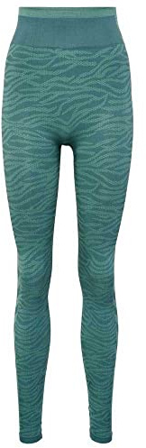 hummel Damen Hmlmt Saga Seamless Mw Tights Leggings, North Atlantic/Blue Surf Melan, M EU