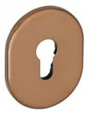 Bocchetta per blindate foro yale in ottone bronzato 80 x 60 mm
