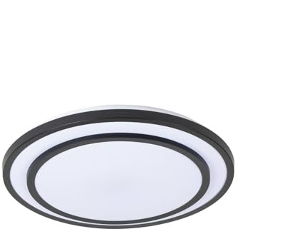 Lindby LED Ceiling Light Essina dimmable (Modern) in Black Made of Metal for e.g. Living Room & Dining (1 Light Source,) from Ceiling lamp,