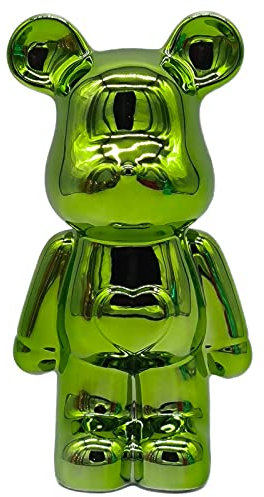 Büttner - Dekofigur Spardose Skulptur BÄR Sparbüchse Sparen Gelddose Sparschwein Sparbox Bärenfigur Bunte Farben Einwegspardose - Grün - 11 x 9 x 26 cm