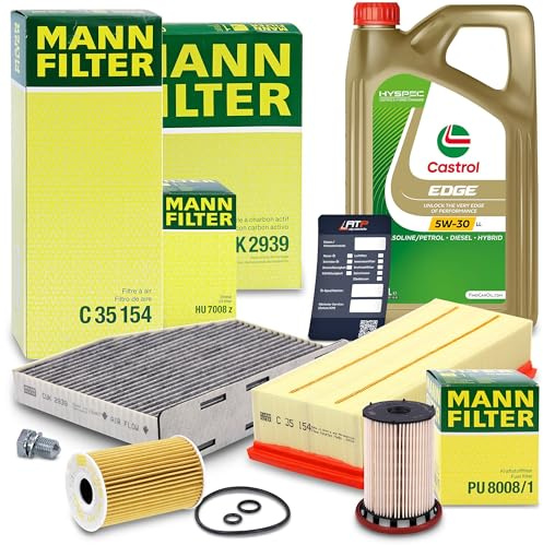 MANN-FILTER Inspektionspaket Filterset 1x Ölfilter, 1x Kraftstofffilter, 1x | Kompatibel mit: AUDI Q3, SEAT ALHAMBRA, VW CC B7, PASSAT ALLTRACK B7, PASSAT B6, PASSAT B6 Variant, PASSAT B7