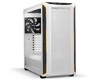 be quiet! Shadow Base 800 DX White boîtier PC, éclairage ARGB, contrôleur ARGB Inclus, optimisé pour Le Flux d’air 3 Ventilateurs Pure Wings 3 140mm PWM White, intérieur spacieux, Installation Simple