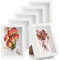 Hacaroa 6 Stück 17x12 cm Schattenboxen, Kleine Holzrahmen, 3 cm Tiefe Bilderrahmen für Getrocknete Blumen, DIY Bastelarbeiten, Erinnerungsstücke, Medaillen und Fotos, Weiß