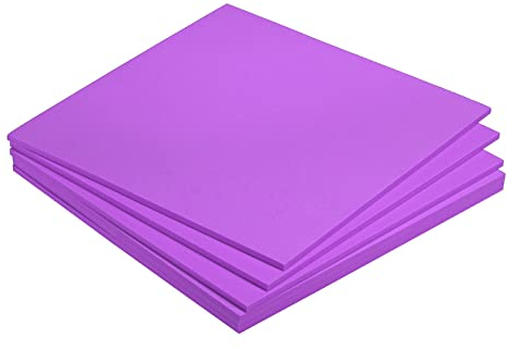 QUARKZMAN Espuma EVA Hojas Púrpura, Espuma para Tapizar 25x25cm Espesor 5mm, para Disfraces Artes Proyectos DIY, Paquete de 6