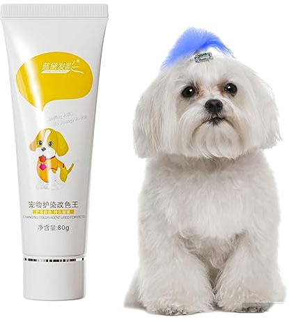 PW TOOLS Hundehaarfärbemittel | Hundefarbe 80g zum Färben der Welpenhaare | Nicht reizende und langanhaltende Haarfärbung für Welpen, Haustiere und Kätzchen