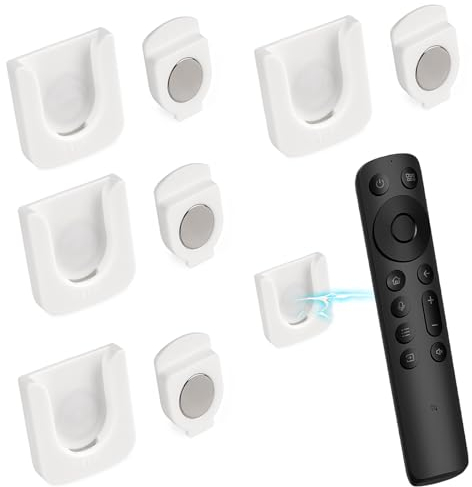 Moosono Magnethalterung Fernbedienungshalter, 4 Stück Fernbedienung Halterung Wand, Fernbedienungshalter Wand, Starker Magnethalterung ohne Bohrlöcher, für Zuhause, Schule, und Büro