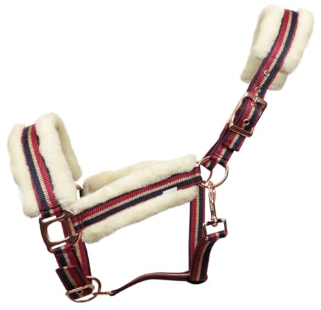 Equityum Rosegold Halfter aus Nylon mit Flor, innovative Materialien, elegantes Design, feine Details für anspruchsvolle Reiter (cob)