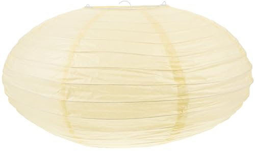 Amosfun Linternas De Papel Ovaladas Pantalla De Lámpara Colgante Beige Colgante Chino Japonés Pantalla De Lámpara Colgante Cubierta De Accesorio De Luz De Linterna De Techo