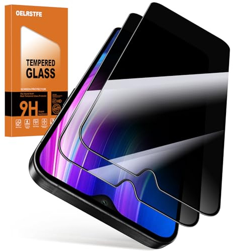 Oelrstfe Privacy Pellicola Protettiva per Xiaomi Redmi Note 8 Pro Anti Spy in Vetro Temperato Durezza 9H Anti-Graffio Senza Bolle Ultra Resistente Anti-Impronta Anti-Spia Protezione Schermo,2 Pezzi