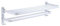 Generisch Porte-serviettes mural pour cuisine, salle de bain, espace, aluminium, peinture blanche, Double couche, avec crochet, pliable, c