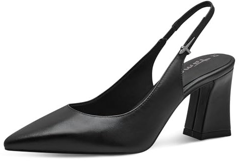 Tamaris Escarpins 1-29633-44 pour femme, en cuir noir, 38 EU, Cuir noir, 38 EU