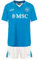 SSC NAPOLI Junior Home Match Set, EA7 Official Product, Replica Football Jersey and Shorts for Children 2024/2025-12 Years