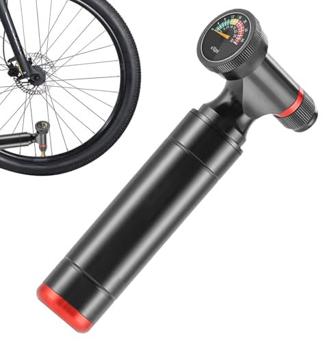 CO2 Tyre Filler, Air Pump with Pressure Gauge, Multi-Purpose Tyre Pump, Air Pump, Powerful Tyre Air Pump, Tyre Inflator for Mountain Bikes, Road Bikes
