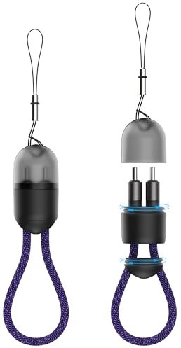 Cable USB C Corto Carga Rápida 20 cm,con Organizador de Cables Capsule Styling,PD3.1 Cable USB C a USB C Corto para iPhone 15 Samsung Galaxy S24 Google Pixel 8 Xiaomi 14 Tablet PC (2* Negro)