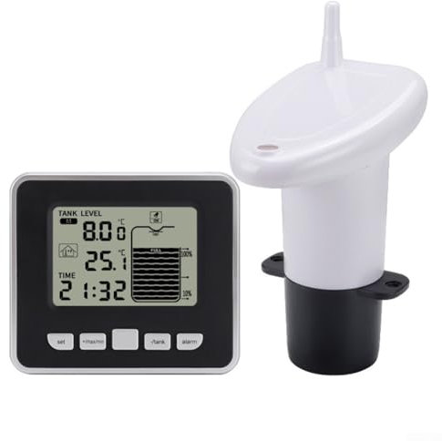 Liquid Level Meter,Oil Tank Level Monitor Multifunctional Water Tank Level Gauge With Display Level Meter Sensor Gauge