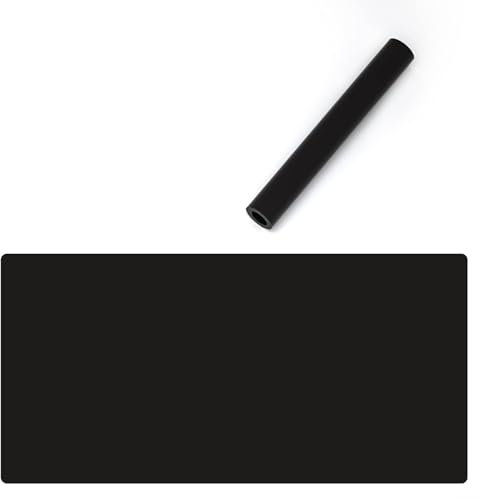 Grand tapis de souris multifonction en cuir PU imperméable facile à nettoyer pour ordinateur portable Noir 120 x 60 cm