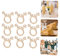 Cabilock 30stücke Teiliges Holz Weihnachtsserviettenringe Im Geweih-Design Elegante Tischdekoration Für Weihnachtsessen Rustikale Antlers Serviettenring Halter Für Festliche Anlässe