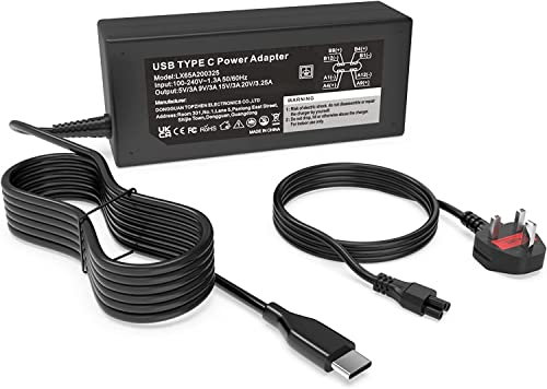 65W USB C Laptop Charger Compatible for Dell Chromebook 3100 3380 2-in-1 Latitude 5420 5520 5430 7430 5320 7320 5330 7420 5530 5410 LA65NM190 Power Adapter Cord