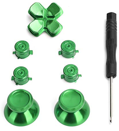 POENVFPO Leghe in Alluminio Durevole -Pastel de Pulgar con Cacciavite per la Sostituzione del Pulsante Controller di Gioco per gli Appassionati (GREEN)