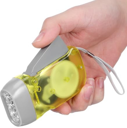 MOTHNUR 3 Stück-Pack Kurbel Taschenlampen Robuste und Handliche Notfalllampen für Camping Outdoor und Spielzeuggebrauch