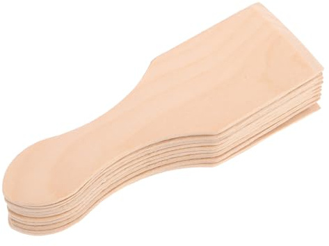 Alasum Lot de 10 Set de Mini Spatules en Bois pour Garçon et Filles – Petite Spatule en Bois pour Gâteaux de Riz Ustensiles Cuisine Ludiques Éducatif pour Jeu D’Imitation et Créativité