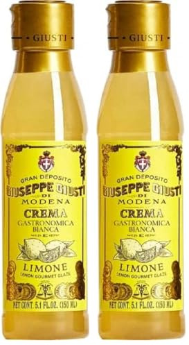 Giuseppe Giusti Crema Limone di Modena Gastronomica Bianca Zitronen Creme auf Basis von Condimento Agrodolce Bianco aus Italien (1 x 0.15 l) (Packung mit 2)