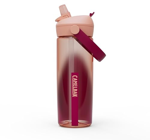 CAMELBAK Thrive Flip Straw Bottle, Blush Dawn, 600 ml | Easy Drinking Without Tipping, Lightweight and Everyday Ready, Comfortable Carry Handle, Simple Cleanup After Use
