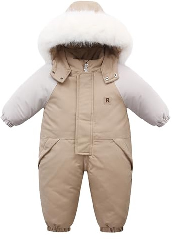 2026 Hiver Bébé Garçon Fille Hiver Épaissir avec Capuche Manteau Veste de Neige Enfant Coupe-Vent Chaud Combinaison Outwear Neige Porter