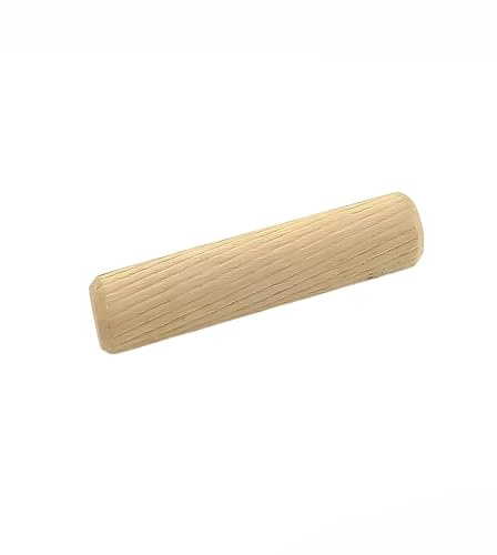 100 Stück Holzdübel 8m x 30mm, Holzstopfen Dübelstangen, Holznadeln konisch und gerippt für gerillte Rillen, Basteln, Heimwerken, Zimmerei