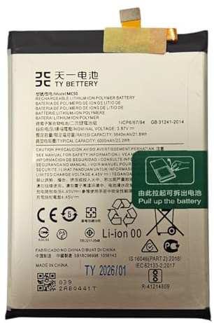 TY BETTERY® Batteria compatibile con Motorola modello MC50 per Moto G9 POWER